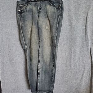 Love & Legend  - Distressed Grey Black Jeans -Size18 - EUC